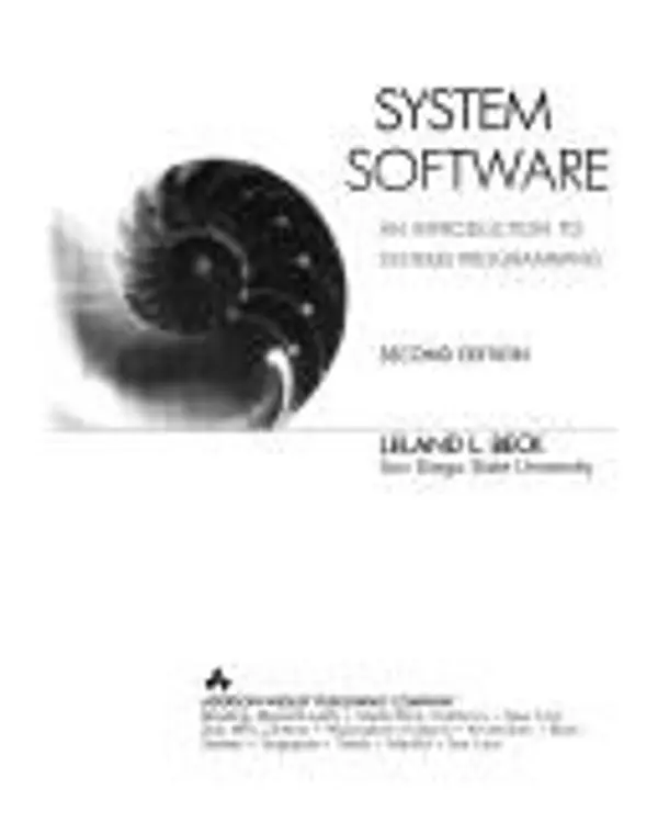 System software: an introduction to systems programming cover