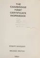 Cover image for The Cambridge First Certificate Course (The Cambridge First Certificate Workbook)