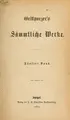 Cover image for Sämmtliche Werke