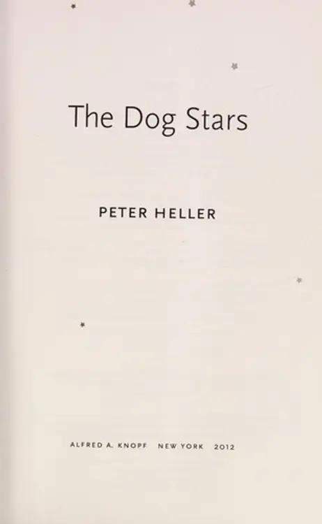 The dog stars: a novel cover