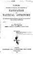 Cover image for Tables Intended to Facilitate the Operations of Navigation and Nautical Astronomy (to Accompany ...