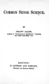 Cover image for Common sense science