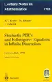 Cover image for Stochastic PDE's and Kolmogorov Equations in Infinite Dimensions