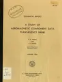 Cover image for A study of aeromagnetic component data Plantagenet Bank