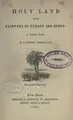 Cover image for Holy Land with glimpses of Europe and Egypt.