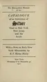 Cover image for Catalogue of an exhibition of silver used in New York, New Jersey and the South