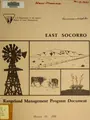 Cover image for East Socorro rangeland management program document