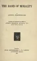 Cover image for The basis of morality