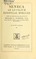 Cover image for Ad Lucilium epistulae morales