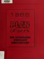 Cover image for Plan of work for cooperative hydrology investigations