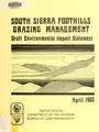 Cover image for South Sierra foothills draft environmental impact statement