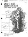 Cover image for Land status determinations on Federal mining claims