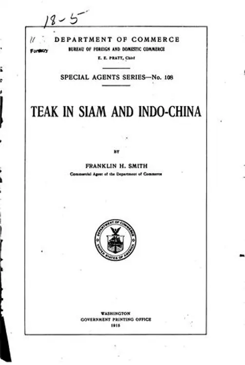 Teak in Siam and Indo-China cover