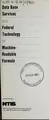 Cover image for Data base services and federal technology in machine-readable formats