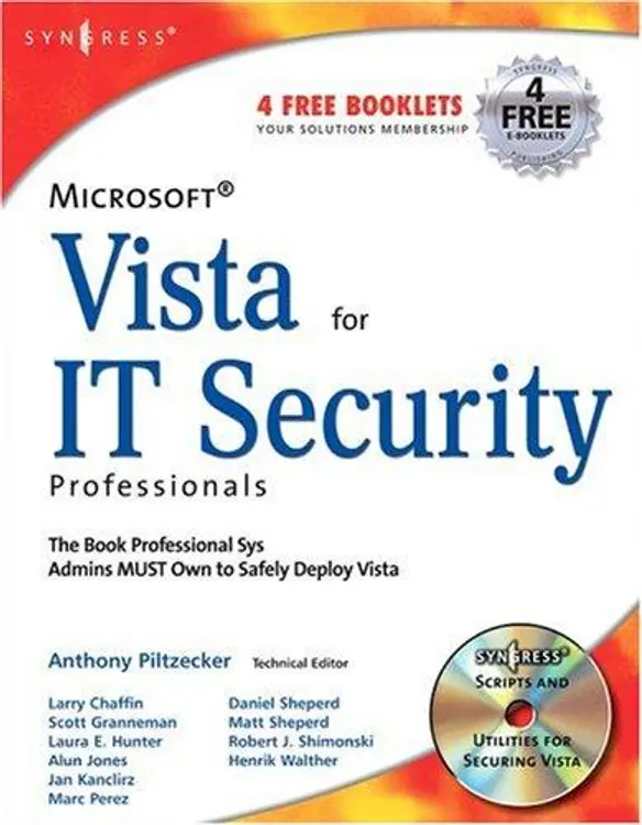 Microsoft Vista for IT Security Professionals cover
