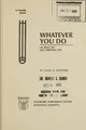 Cover image for Whatever you do; an essay on the Christian life