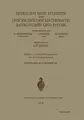 Cover image for Quellen und Studien ƶur Geschichte der Mathematik Astronomie und Physik : Abteilung B