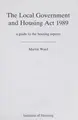 Cover image for The Local Government and Housing Act 1989