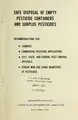 Cover image for Safe disposal of empty pesticide containers and surplus pesticides