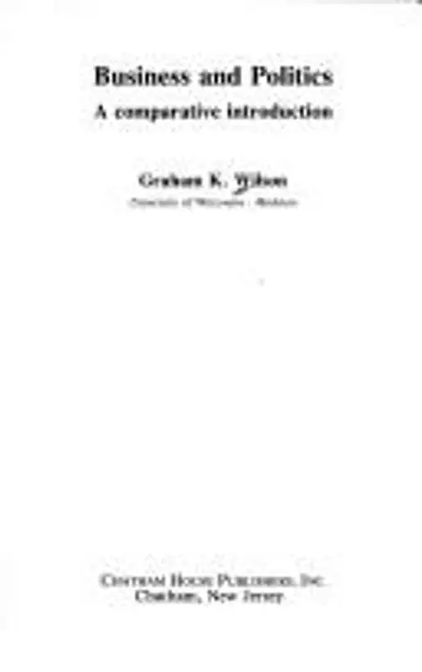 Business and politics: a comparative introduction cover