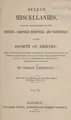 Cover image for Select miscellanies, chiefly illustrative of the history