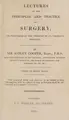 Cover image for Lectures on the principles and practice of surgery