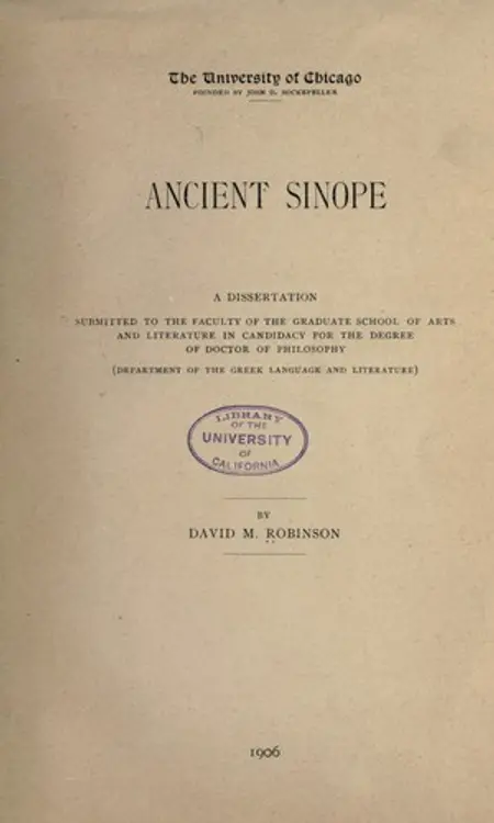 Ancient Sinope cover