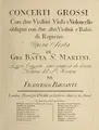Cover image for Concerti grossi con due violini, viola e violoncello obligati con due altri violini e basso di ripieno, opera sesta