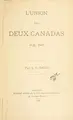 Cover image for L' union des deux Canadas, 1841-1867