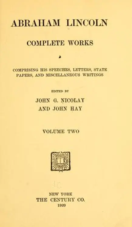 Abraham Lincoln; complete works cover