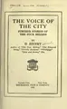 Cover image for The voice of the city, further stories of the four million