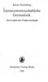 Cover image for Literaturwissenschaftliche Germanistik