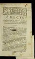 Cover image for Pre cis des de marches des habitans du bourg La Guillotiere, en Dauphine , aupre  s des trois ordres de cette province