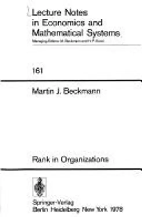 Rank in organizations cover