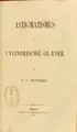 Cover image for Astigmatismus und cylindrische Glaeser