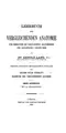 Cover image for Lehrbuch der vergleichenden Anatomie zum Gebrauche bei vergleichend anatomischen und ...