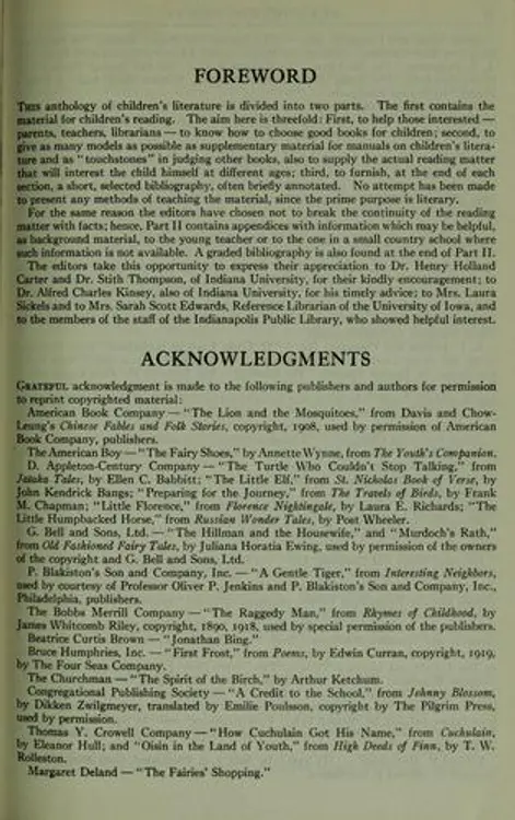 Anthology of children's literature cover