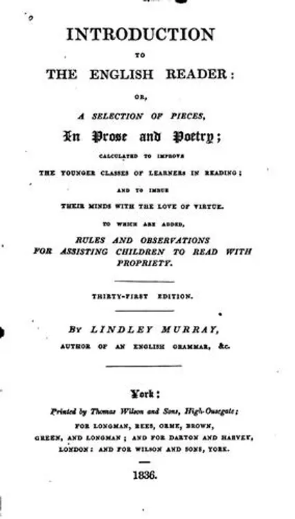 Introduction to the English Reader, Or A Selection of Pieces in Prose and Poetry ...: To which ... cover