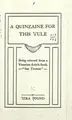 Cover image for A quinzaine for this Yule