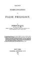 Cover image for Recent exemplifications of false philology.