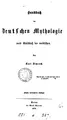 Cover image for Handbuch der deutschen Mythologie, mit Einschluss der nordischen