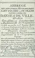 Cover image for Abrégé de la nouvelle méthode dans l'art d'écrire ou de traçer toutes sortes de danses de ville ...