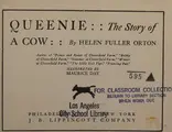 Cover image for Queenie: the story of a cow