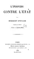 Cover image for L'individu contre l'état