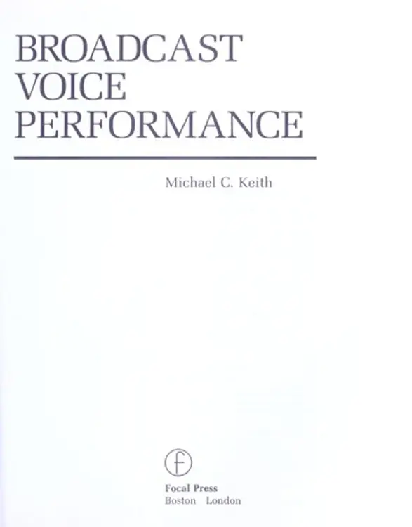 Broadcast voice performance cover