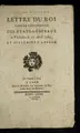 Cover image for Lettre du roi pour la convocation des E tats-ge ne raux a Versailles, le 27 avril 1789