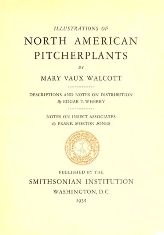 Illustrations of North American pitcherplants cover