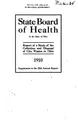 Cover image for Supplement to the Twenty-fifth Annual Report of the State Board of Health of ...