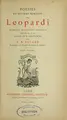 Cover image for Poésies et oeuvres morales de Leopardi