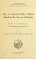 Cover image for Laws governing the sale of school lands in the state of California